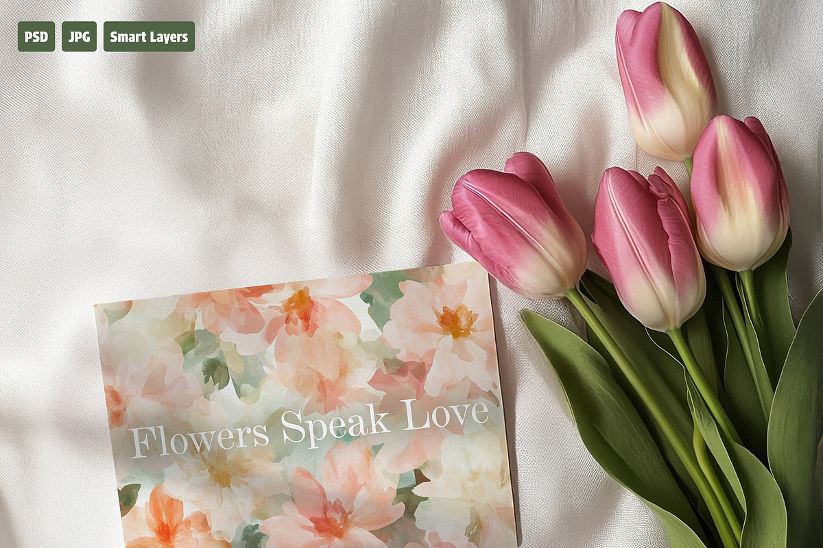 Tulip Moments_Card Mockups, a Mockup by NikiArts (Photo 2 of 11)