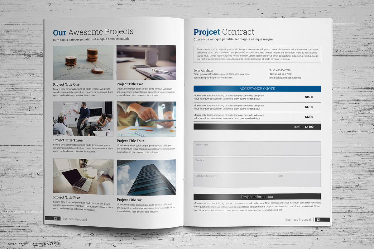 Project Proposal Template V5, a Brochure Template by JanySultana (Photo 7 of 14)