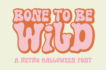 Bone to be wild-Retro halloween font