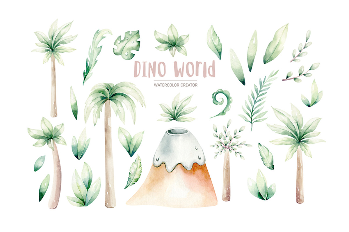 Dino world! Cute dinosaur set, an Animal Illustration by Peace ART (Photo 4 of 14)