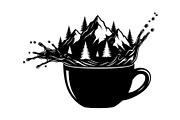 Mountain Coffee Cup Bundle, an Object Illustration by yasushie (Thumbnail 26 of 31)