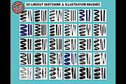 Procreate Linocut Brush Set Volume 2, a Brush Add-On by AlwaysBeColoring (Thumbnail 3 of 13)