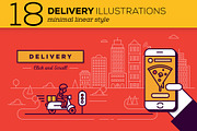 Delivery Icons & Illustrations, an Outline Icon by Kursat Unsal (Thumbnail 1 of 9)