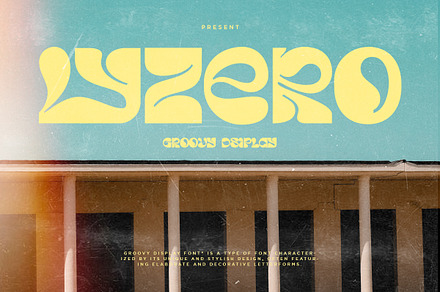Lyzero - Groovy Retro Display, a Sans Serif Font by RagamKata