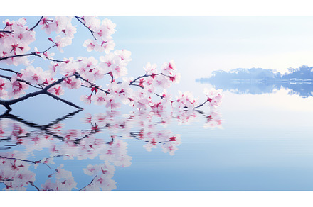 flowers cherry spring background ai, a Nature Photo by pikepicture