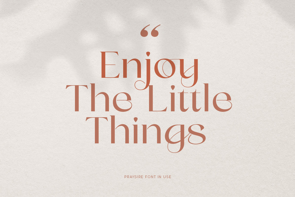 Praysire - Elegant Stylish Font, a Sans Serif Font by Letterhend Studio (Photo 2 of 11)