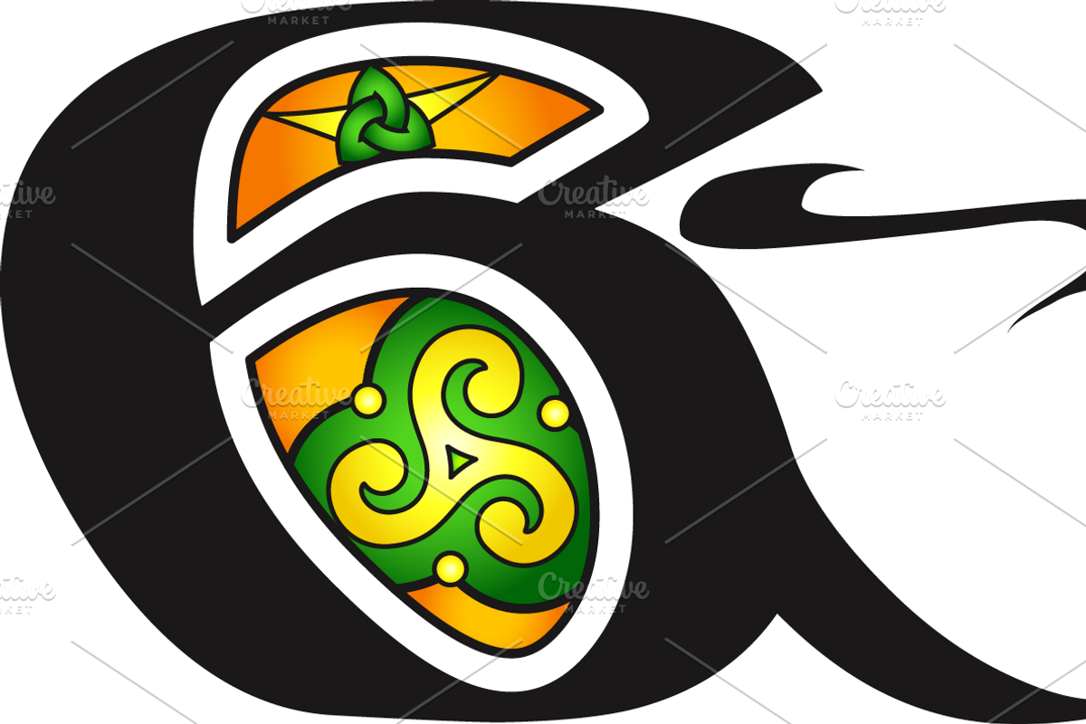 Aon Durrow Decorated Letters-Irish, a Decorative Illustration by AonCelticArt (Photo 5 of 5)