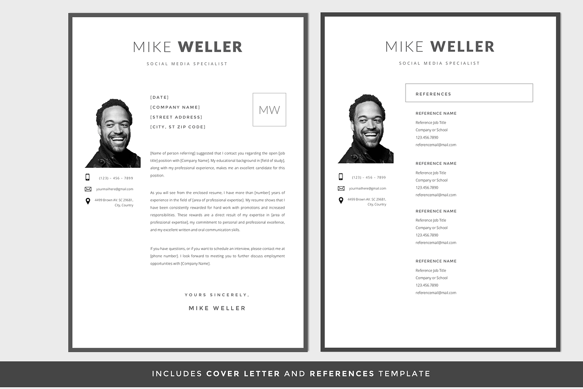 Resume Template WORD Classic CV, a Resume Template by PAPPERMINT RESUME STUDIO (Photo 3 of 5)