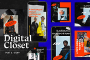 Digital Closet-PS & CANVA Instagram, a Social Media Template by Dirtytemp Studio (Thumbnail 4 of 6)