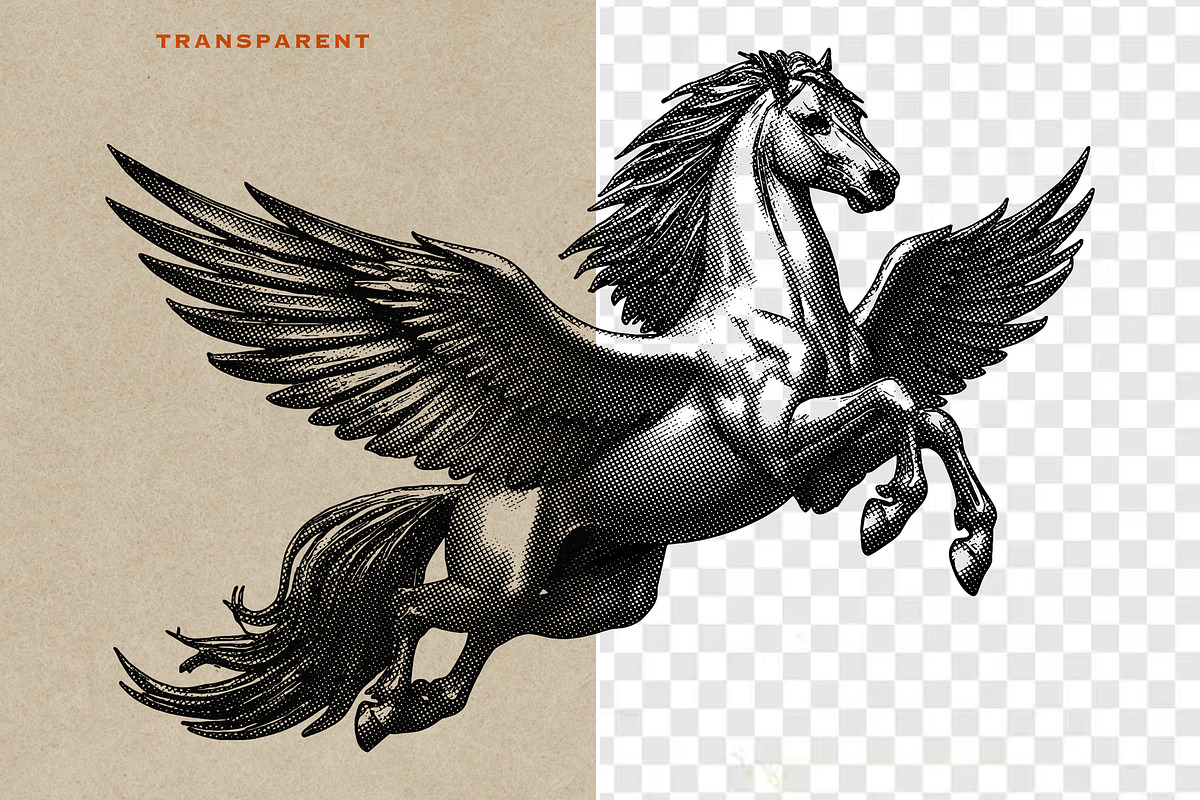 Horse Heraldry Engraving Collection, an Object Graphic by Kaizla03 (Photo 3 of 4)