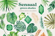 The Emerald  tropic greenery set, an Illustration by Beauty Drops (Thumbnail 3 of 8)