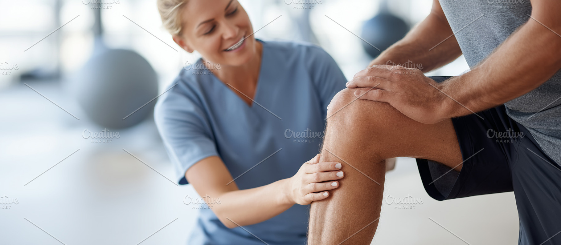 Physiotherapist assisting patient, a Sports & Recreation Photo by MistyDay