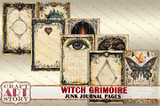 Witch Grimoire junk journal Pages, an Illustration by CraftArtStory (Thumbnail 6 of 7)