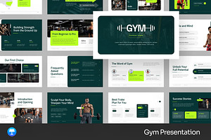 Gym Exercise Keynote Templates, a Presentation Template by Fit-tee