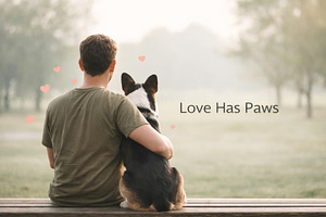 Pawlentines day concept with man and, a Photo by Dvoevnore photos