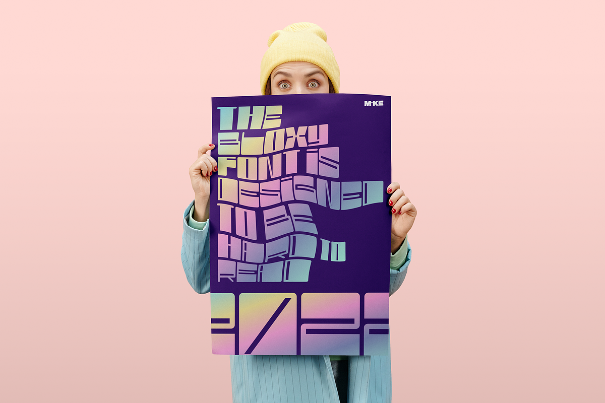 Bloxy Display Typeface, a Font by MIKE™ (Photo 2 of 3)