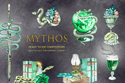 Watercolor Mythos Clipart Set, an Animal Illustration by ArtCreationsDesign (Thumbnail 6 of 9)