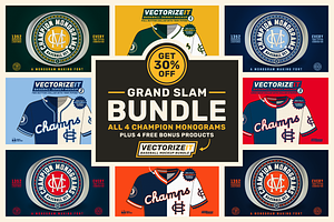 Champion Monograms-Grand Slam Bundle