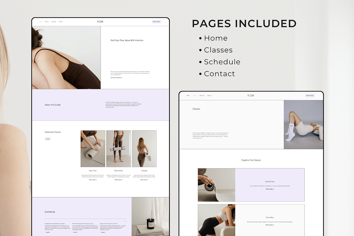 Yoga Studio Website Template preview 4