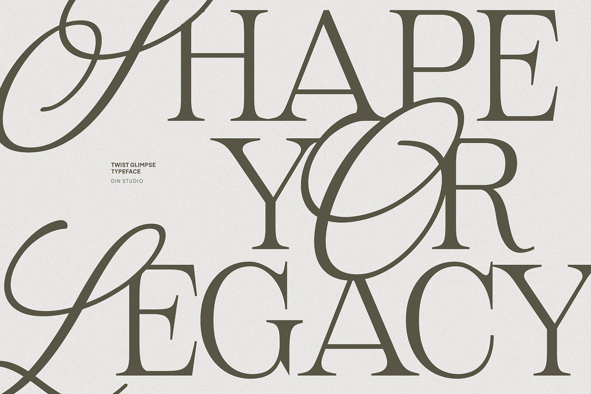 Twist Glimpse, a Font by din-studio.com (Photo 3 of 16)