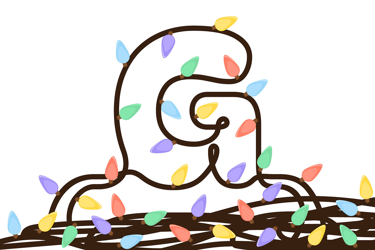 Christmas Garland Alphabet, a Graphic by Pro_Vector (Photo 3 of 3)