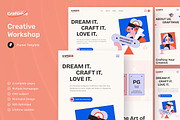 CraftHive - Creative Workshop Framer, a Websites & App Template by peterdraw (Thumbnail 1 of 5)