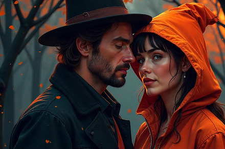 Autumn Couple, Halloween Vibe