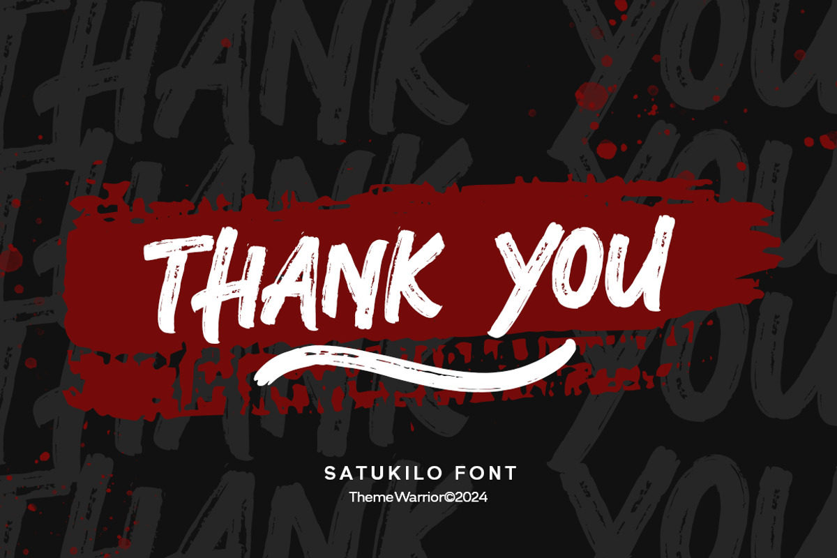 SatuKilo Brush Font, a Handwritten Font by themewarrior (Photo 9 of 9)