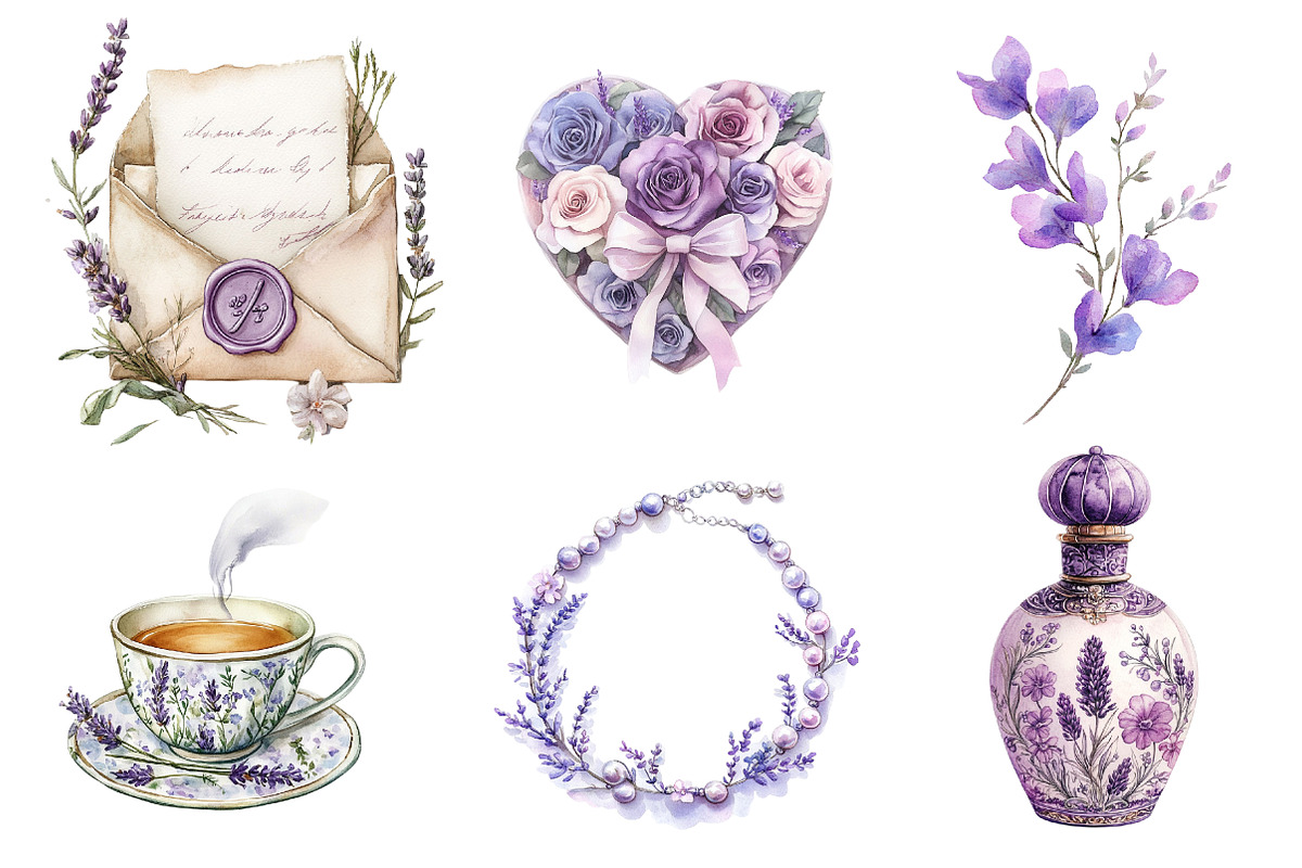 Lavender Mothers Day Clipart, an Illustration by CreationArt (Photo 2 of 5)