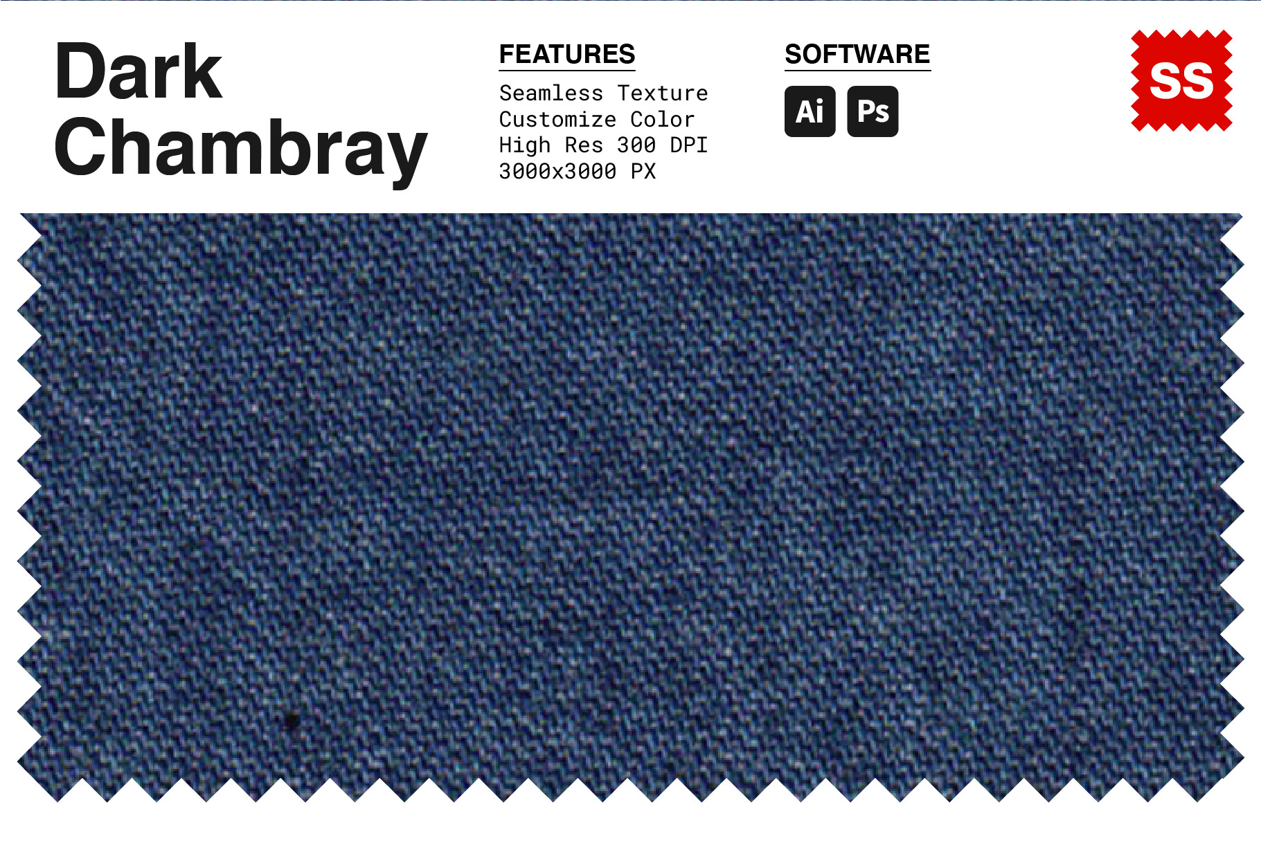 Dark Chambray Seamless Texture, a Pattern Graphic by Swatch Supply