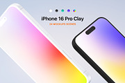 iPhone 16 Pro Clay - 24 Mockups, an iPhone Mockup by Asylab (Thumbnail 58 of 58)