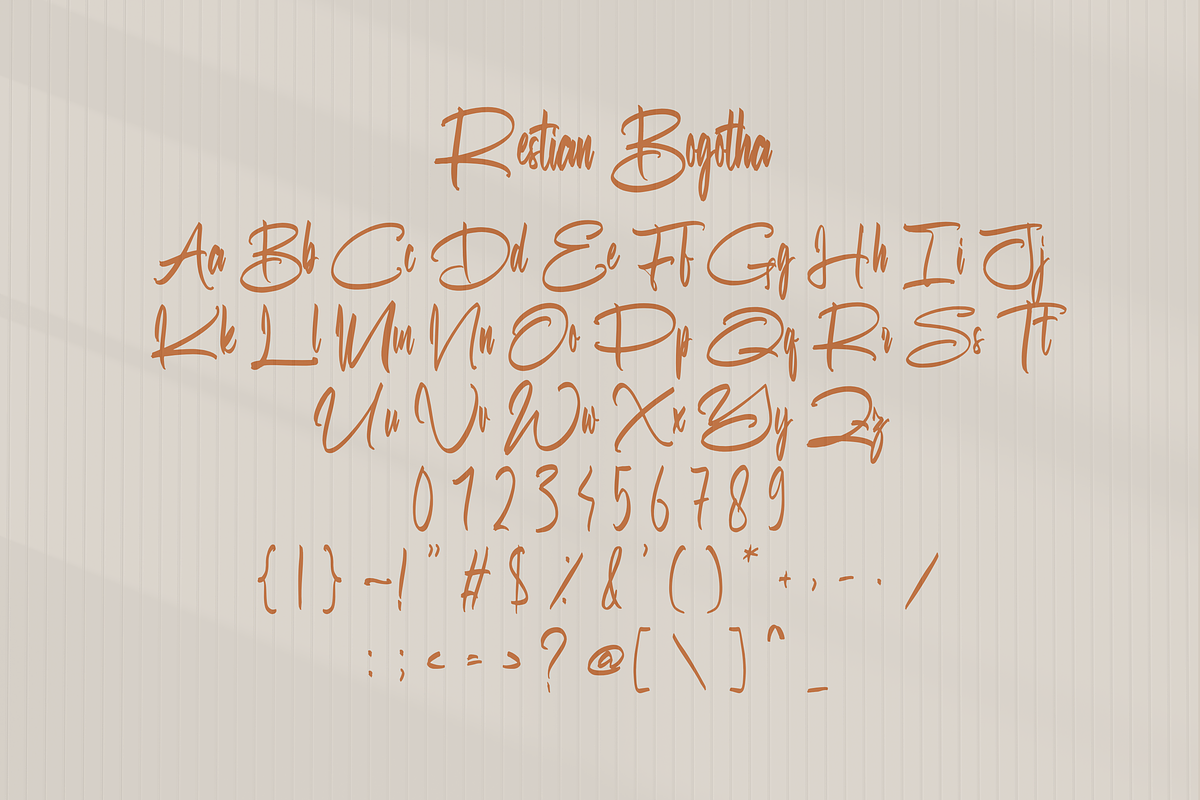 Restian Bagotha, a Script Font by Gatype (Photo 5 of 11)