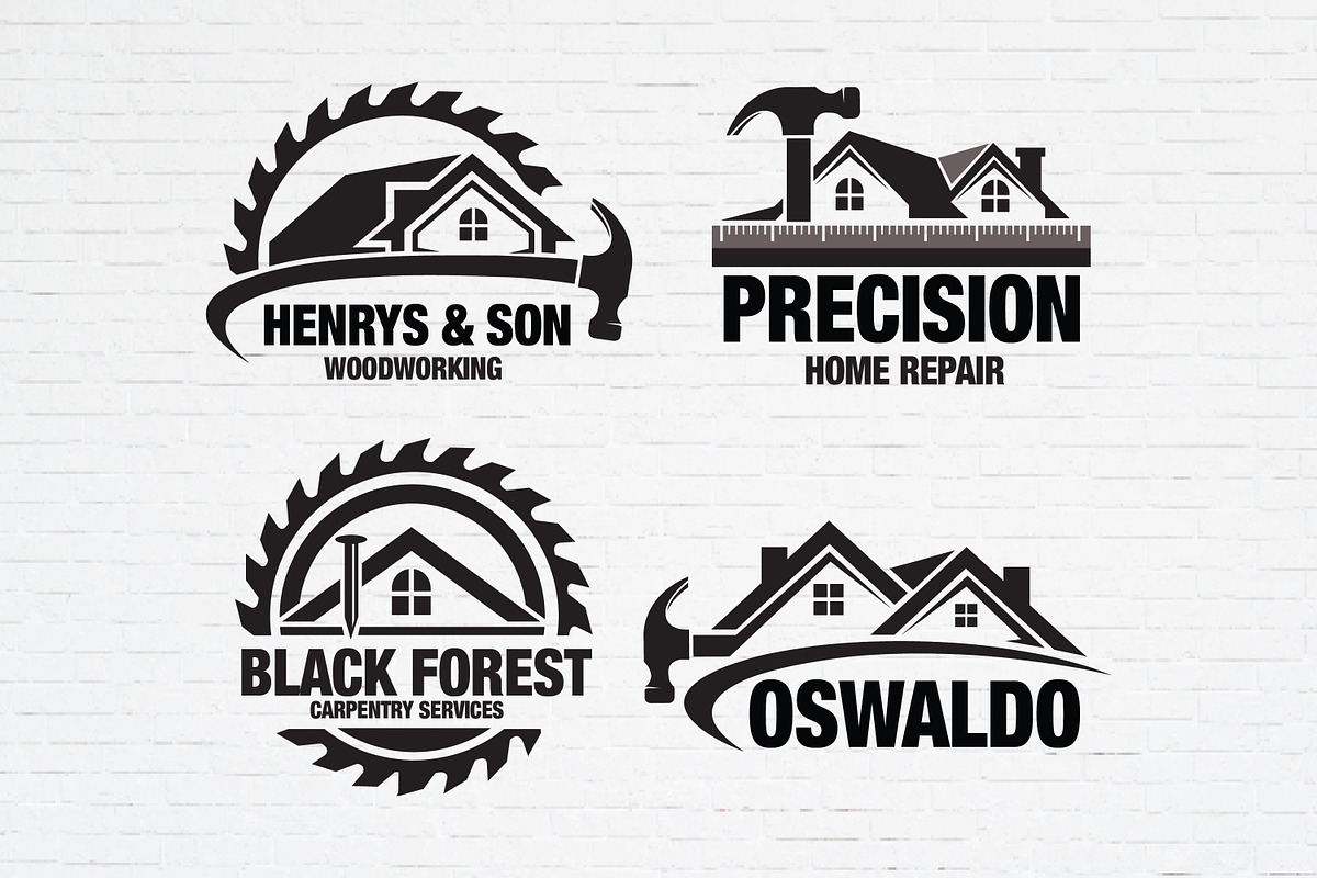 12 Carpenter Logo Bundle, a Branding & Logo Template by Guavanaboy (Photo 3 of 3)