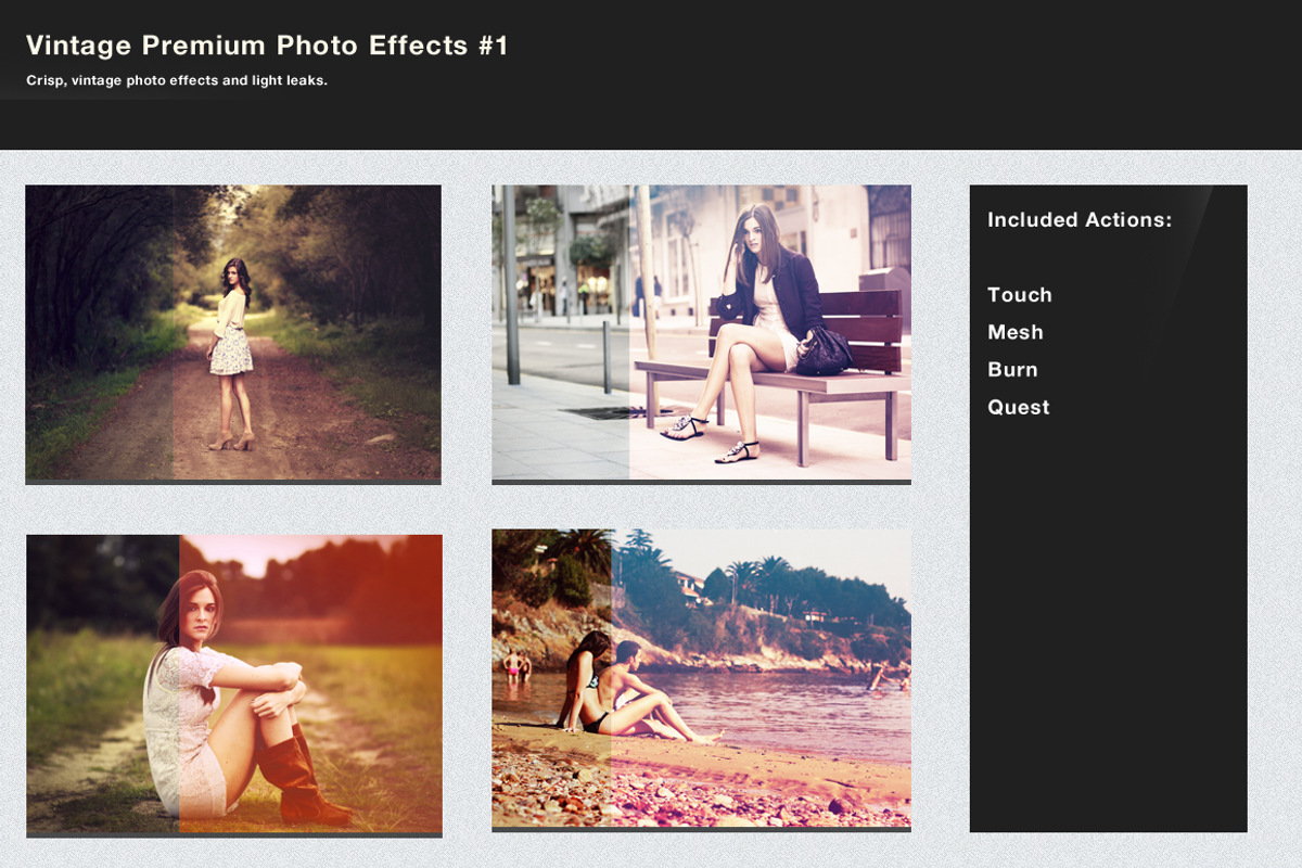 Vintage Premium Photo Effects Bundle, an Action Add-On by Mike Moloney (Photo 1 of 5)