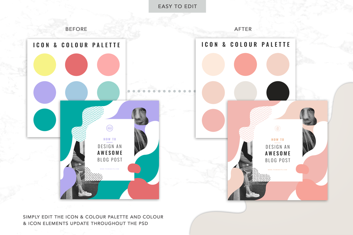 Mini Color Pop Social Media Pack, a Social Media Template by Marigold Studios (Photo 3 of 5)