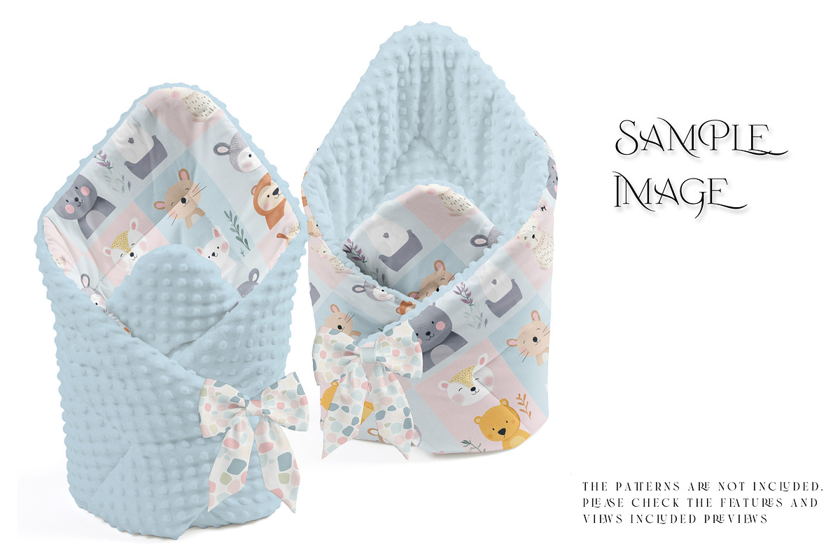 Swaddle Wrap Blankets Minky & Muslin, a Mockup by mock-ups (Photo 31 of 31)