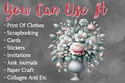 Watercolor Flowers Vase Png Clipart, a Seasonal Illustration by Craft Nest (Thumbnail 5 of 5)