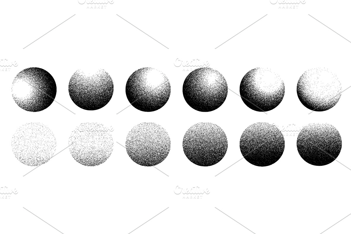 Dotwork noise gradient circles, an Object Illustration by Things for ...