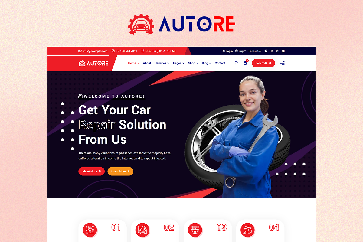 Car Repair Services WordPress Theme, a WordPress Template by youtoview (Photo 3 of 3)