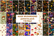 110 Mushrooms Seamless Patterns, a Pattern Graphic by mkStudioLab (Thumbnail 1 of 4)