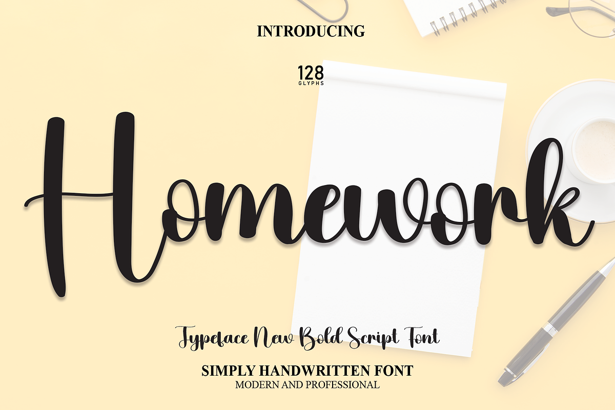 Homework | Script Font, a Script Font by Scratchones (Photo 1 of 8)