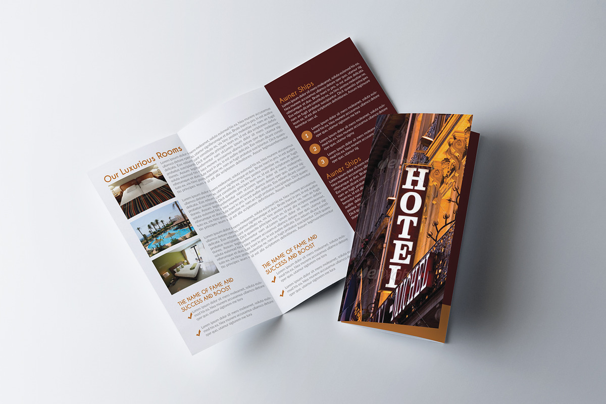 Hotel Trifold Brochure, a Brochure Template by Psd Templates (Photo 3 of 3)