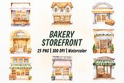 Bakery Storefront Watercolor Clipart, a Work Illustration by New-School-Wave (Thumbnail 1 of 5)