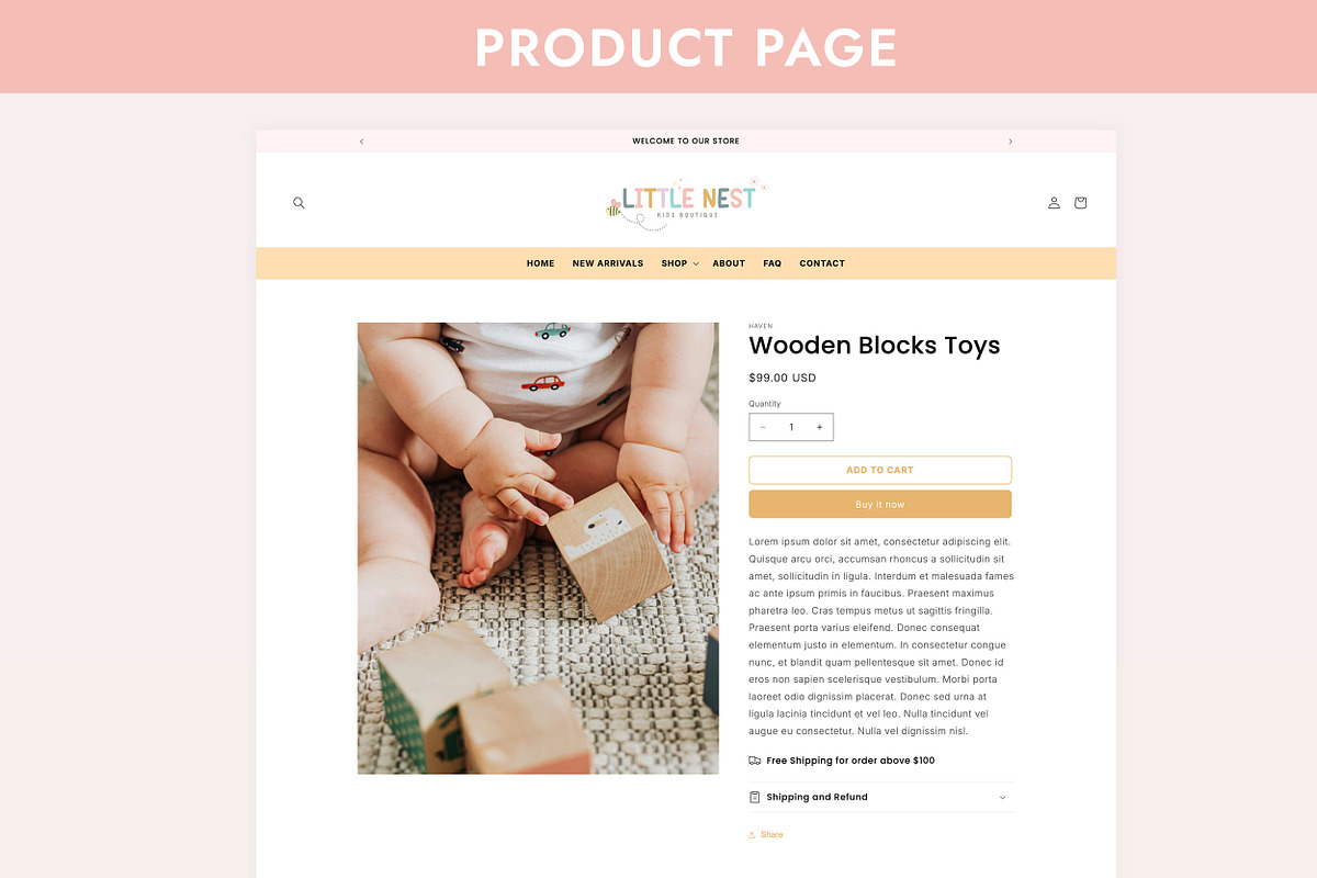 Baby and Kids Fashion Shopify Theme, a Shopify Template by Sky and Stars (Photo 5 of 7)