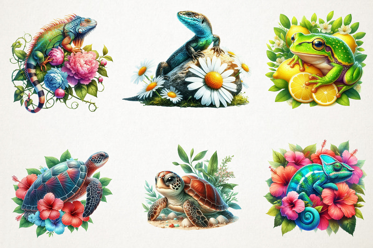 Botanical Summer Amphibians & PNG, a Seasonal Illustration by RobertsArt (Photo 4 of 7)
