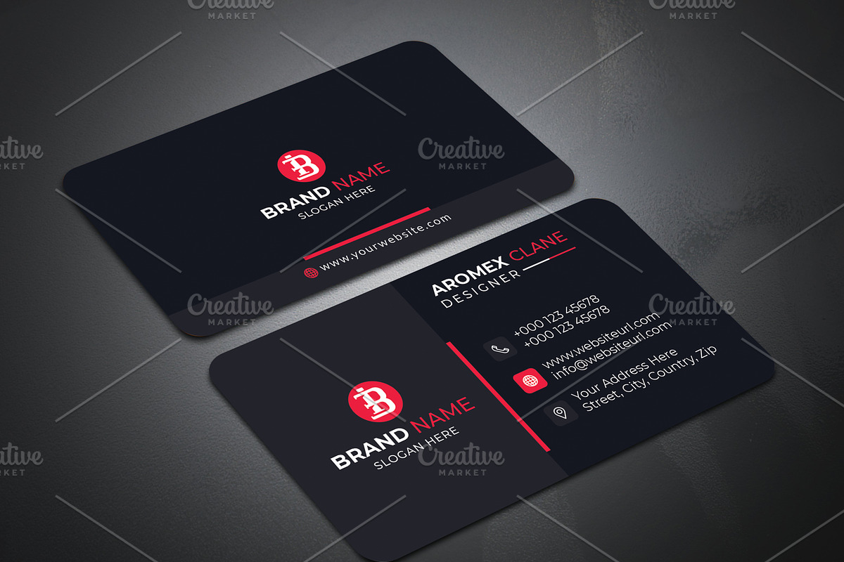 Orange Business Card Template, a Business Card Template by saifulbranding (Photo 3 of 4)