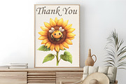 Cute Bee and Sunflower Clipart, an Illustration by RobertsArt (Thumbnail 3 of 6)