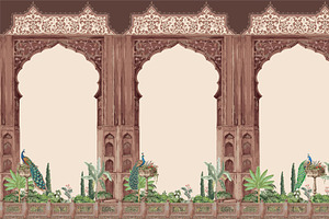 Moroccan Chinoiserie Palm Pattern
