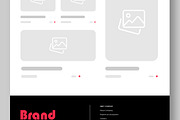 Wireframe Landing Page Layout, an UI Kit Template by CreativeShaper (Thumbnail 5 of 6)