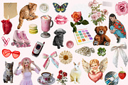 Sweetheart Scrapbook Girly Collage, an Object Graphic by SunnyAfternoons (Thumbnail 10 of 10)